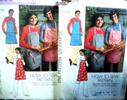 7254 HIM HER EZ SEW CREATIVE BIB POCKET APRON LENGTHS PATTERN